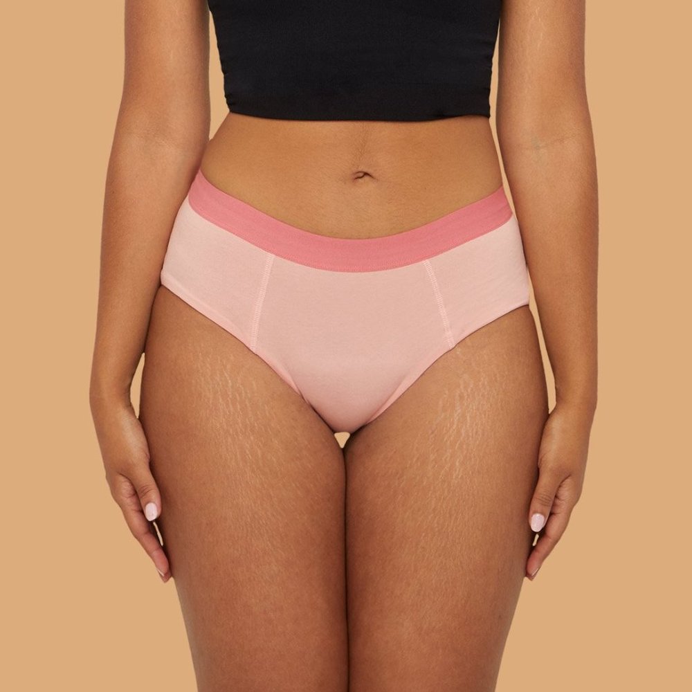 Thinx Super Cotton Brief, Guava, M (washed, with tags!)